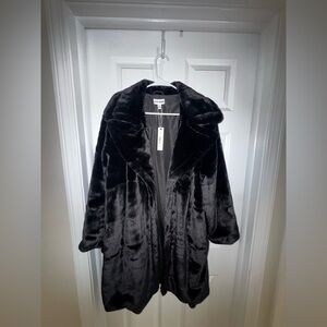 Steve Madden Faux Fur Long Coat NWT